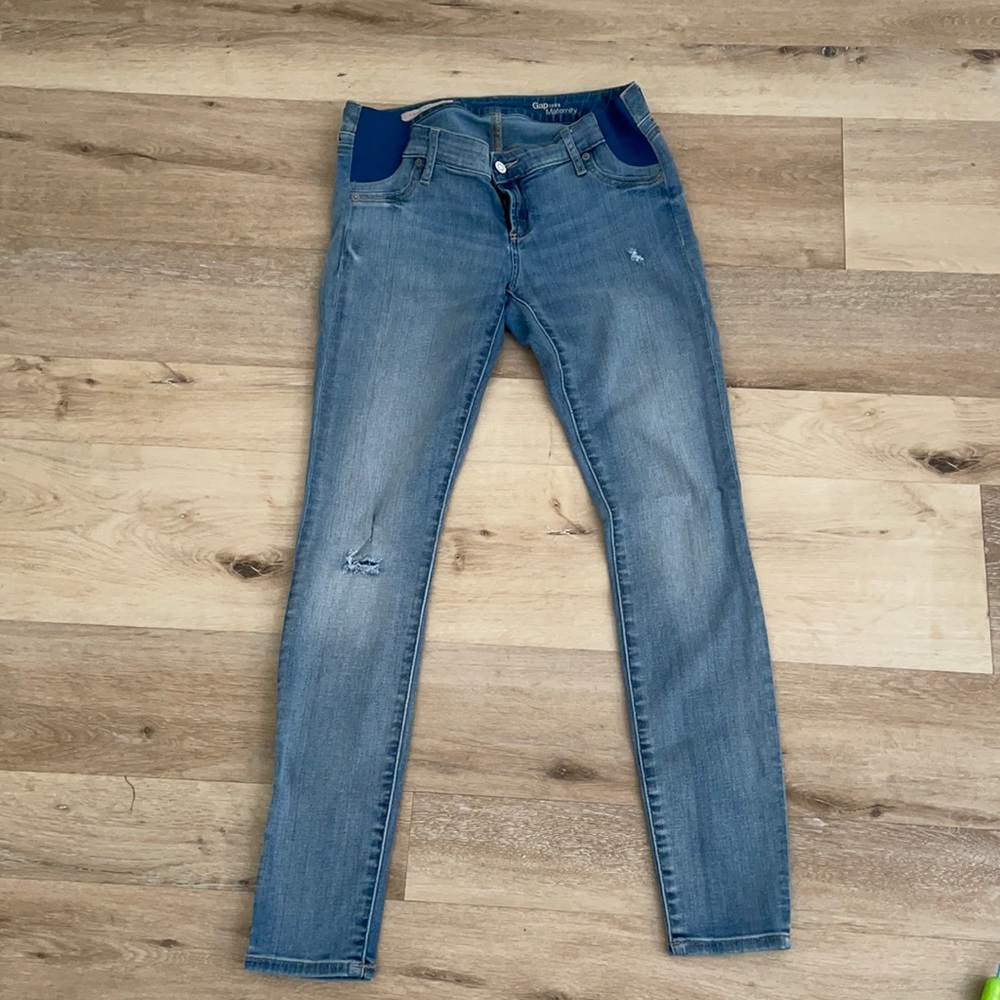 Gap maternity true skinny jeans inset panel